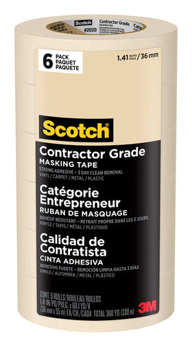 Scotch painter-tape (p4) six-roll pack masking for clean paint lines.