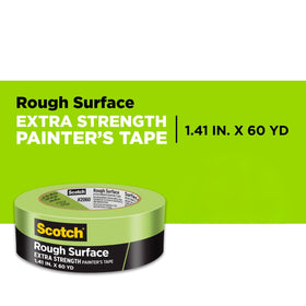 Scotch rough surface tape on concrete texture enabling precise edge control