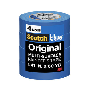 ScotchBlue Original multi-surface tape roll protects walls, tiles, and glass during painting.