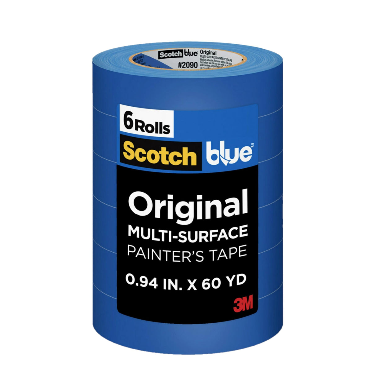 ScotchBlue original multi-surface tape rolls for clean masking on multiple surfaces