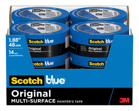 ScotchBlue original painter's tape 12-roll pack for clean edge masking across surfaces