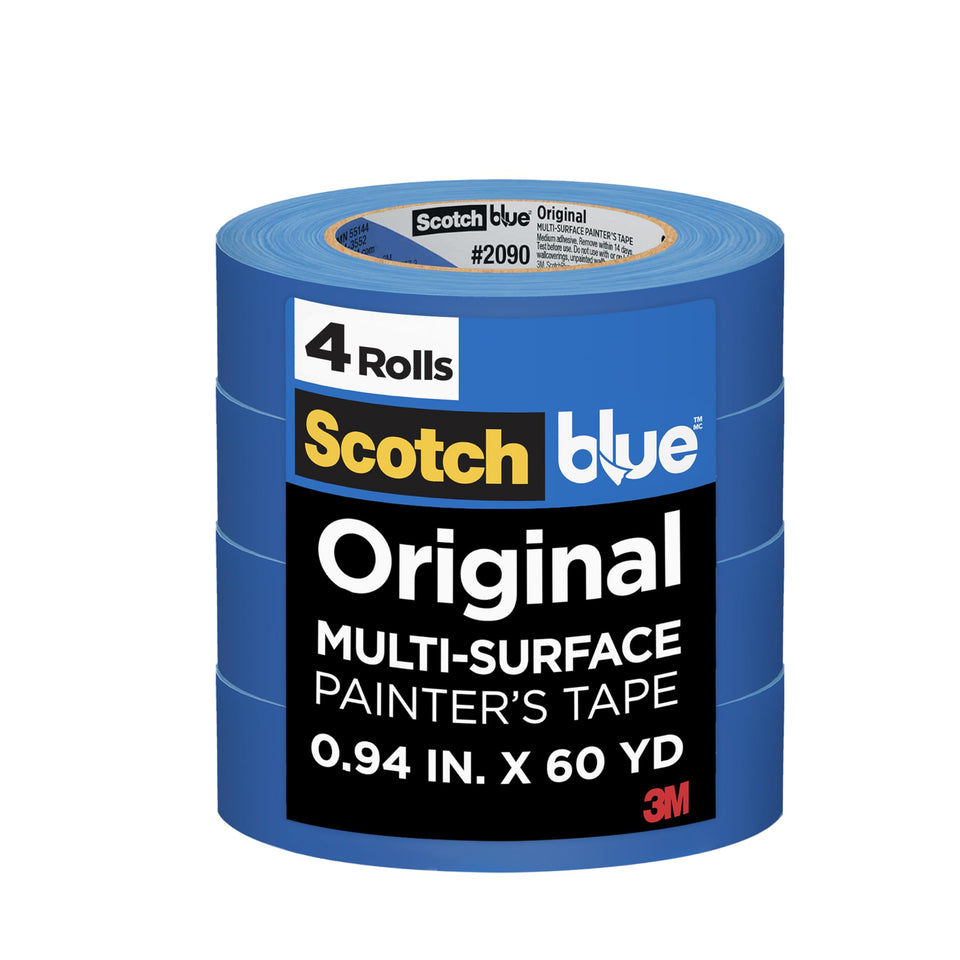 ScotchBlue Original Painter's Tape 2090 on a smooth wall for crisp lines.