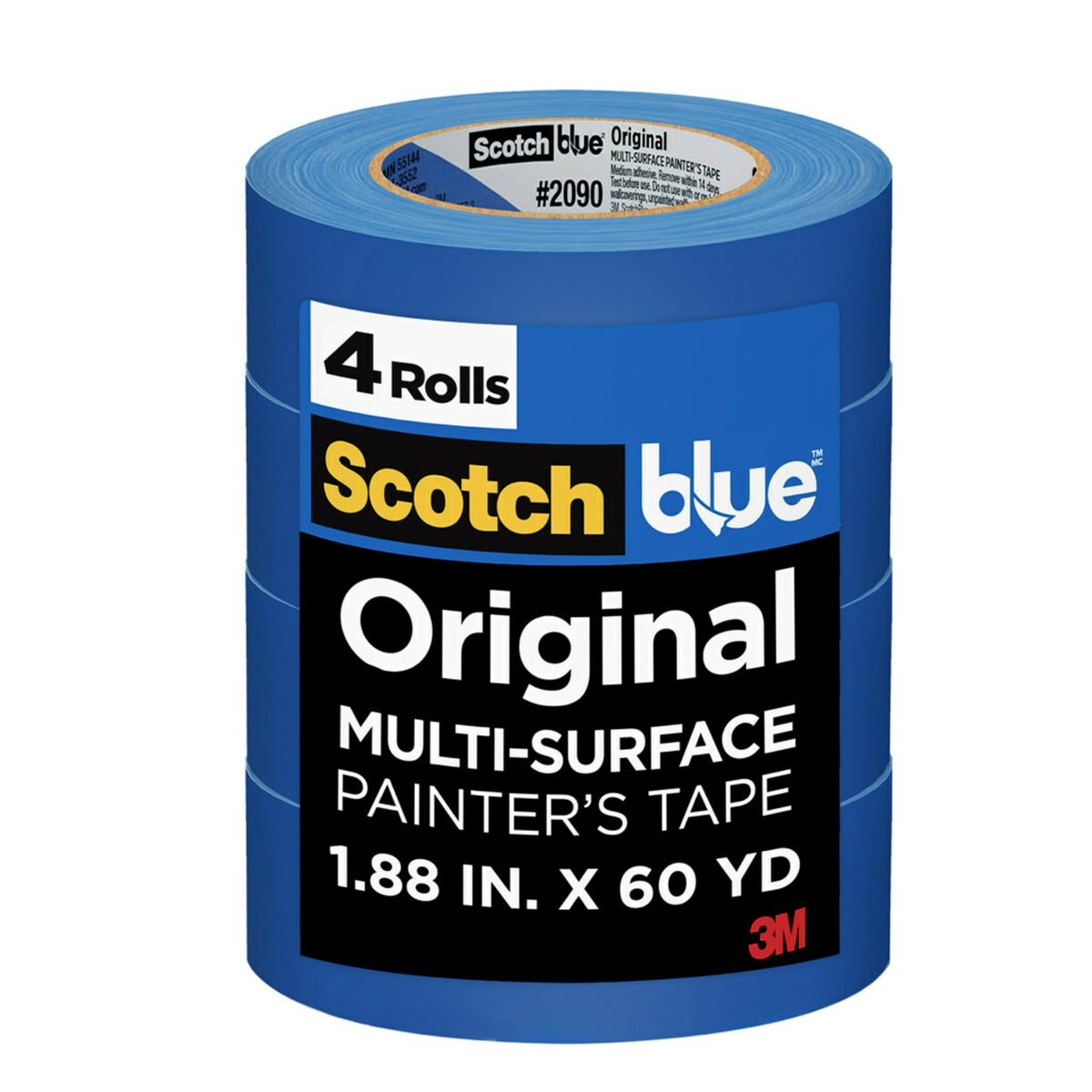 ScotchBlue Original painter's tape on wall edge for clean lines and easy removal.