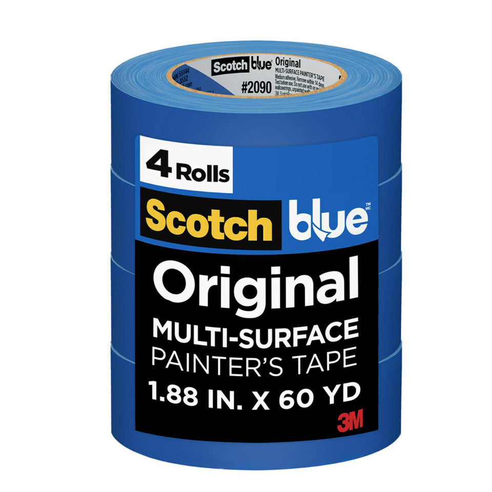 ScotchBlue Original painter's tape on wall edge for clean lines and easy removal.
