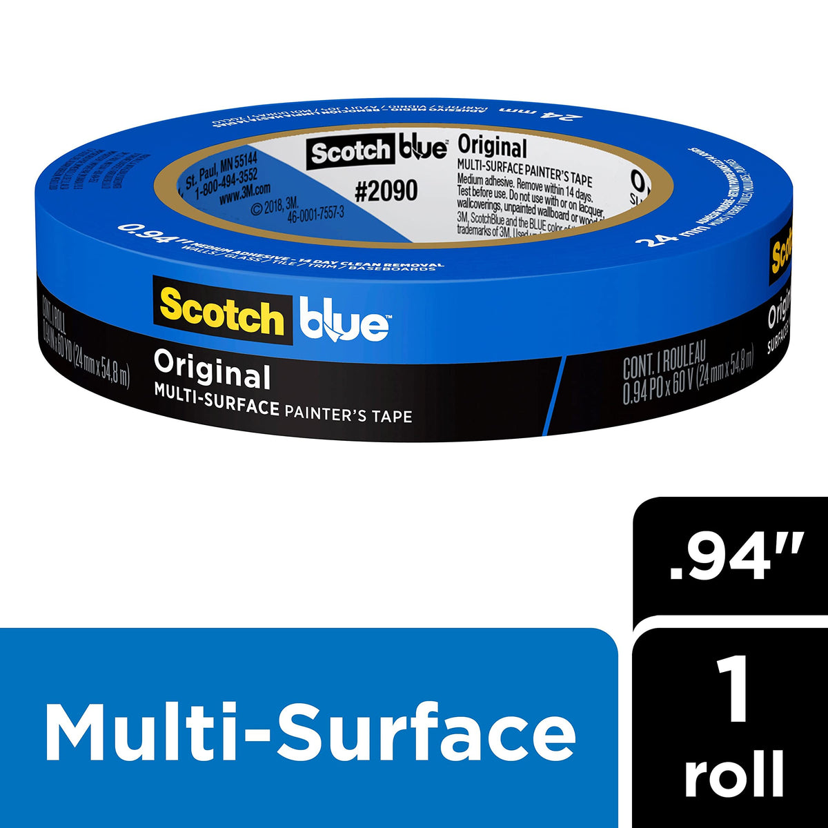ScotchBlue Original tape suitable for indoor and outdoor use, resisting sun and moisture