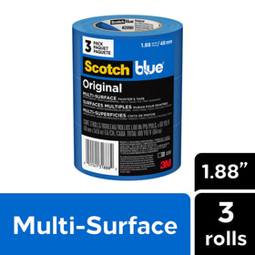 ScotchBlue tape lifts cleanly with no residue after painting