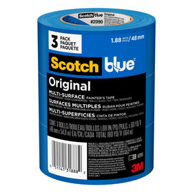 ScotchBlue Painter's Tape on smooth wall for precise masking and clean lines