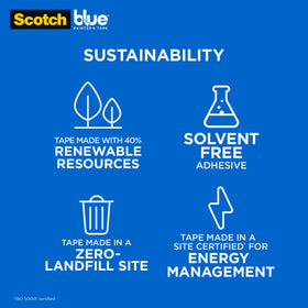ScotchBlue tape on wall and trim for versatile multi-surface protection.