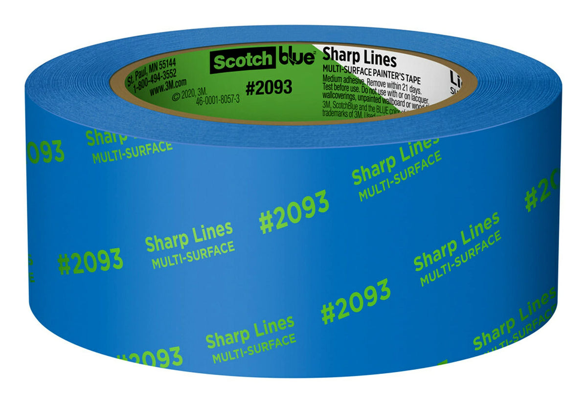 ScotchBlue tape removal shows clean removal without sticky residue.
