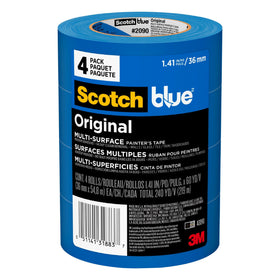 ScotchBlue Painter's Tape on wall edge for crisp lines