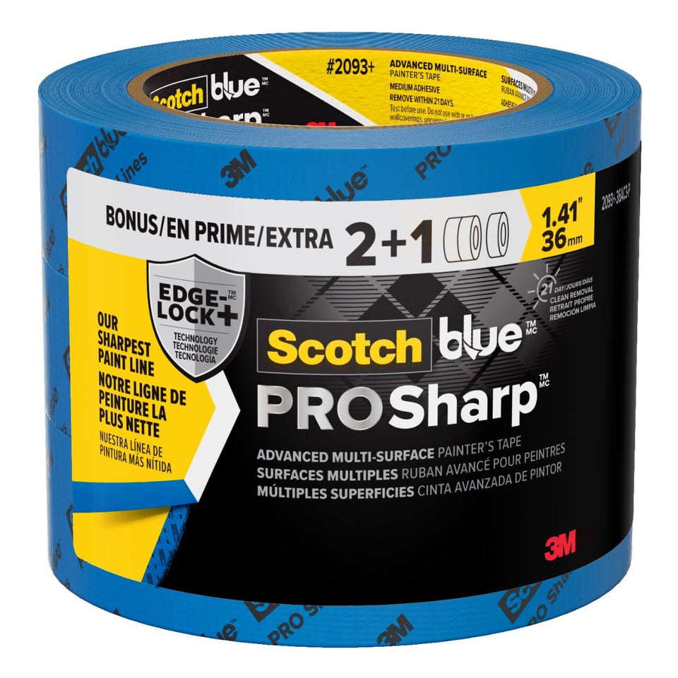 ScotchBlue PROSharp edge close-up shows crisp lines on smooth surfaces.