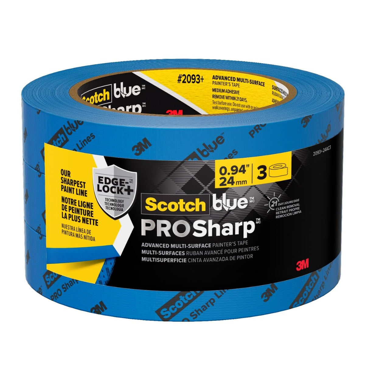 Packaging shows ScotchBlue PROSharp tape bundle for DIY projects.