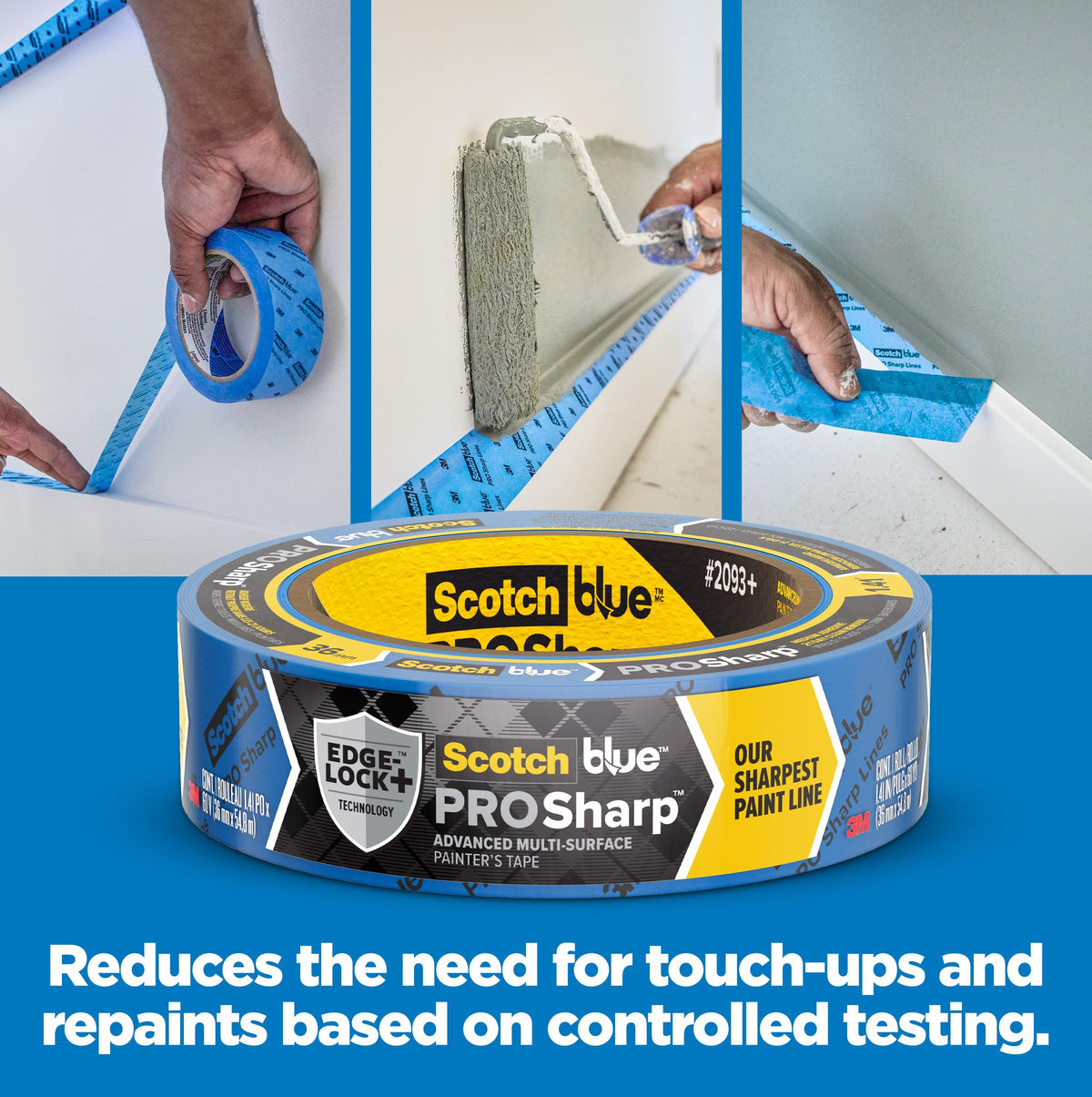 ScotchBlue PROSharp tape's multi-layer barrier reduces paint bleed.