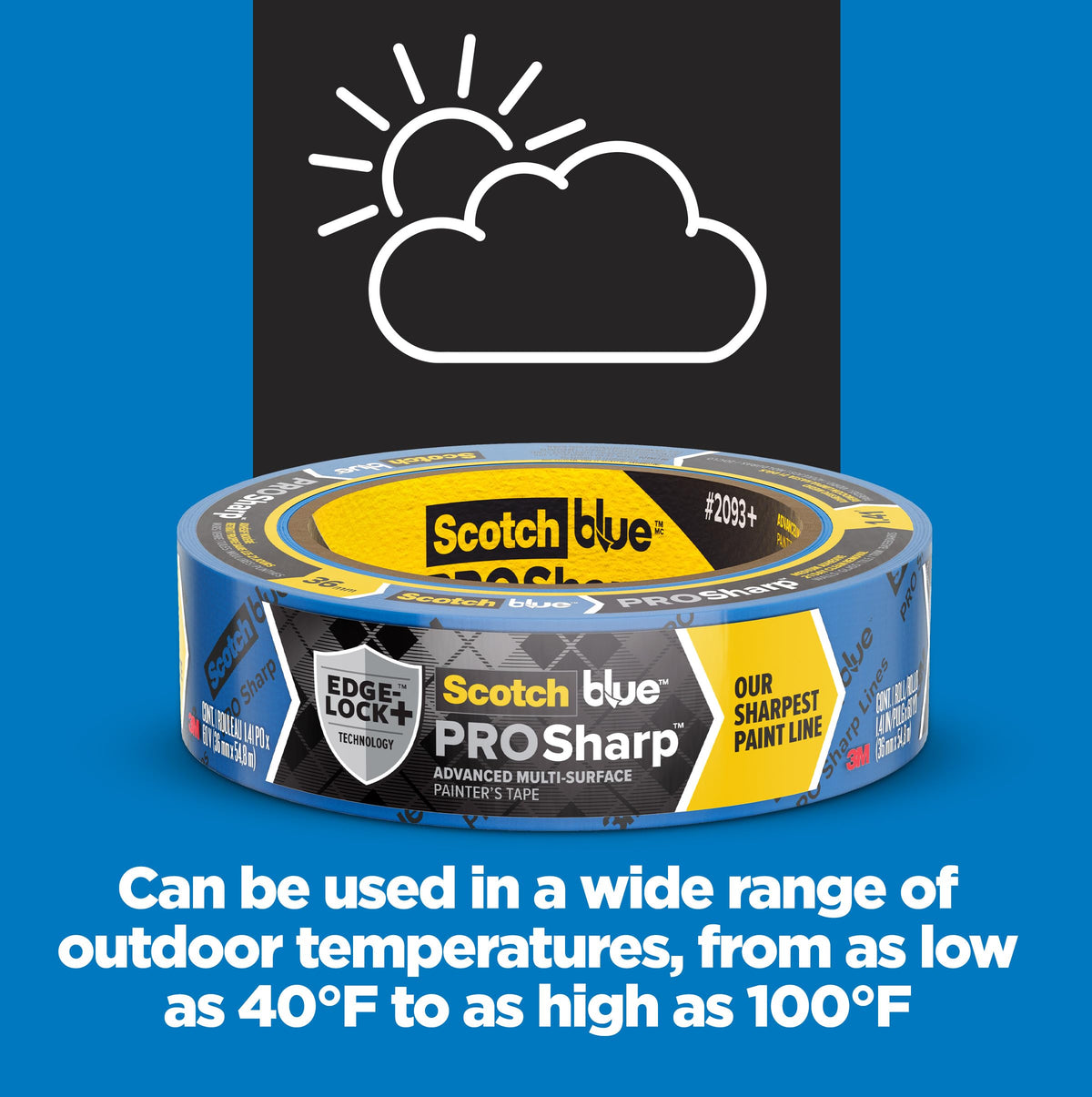 ScotchBlue PROSharp tape uses renewable resources and an eco-friendly core.