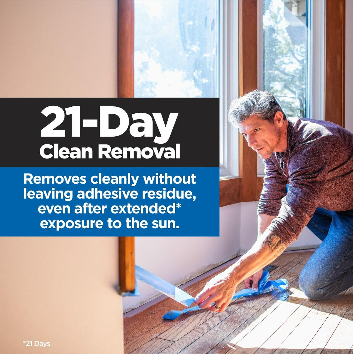 ScotchBlue PROSharp tape performs in 40°F to 100°F for versatility.