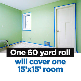 ScotchBlue Sharp Lines tape with medium adhesive secures clean masking yet removes without residue.