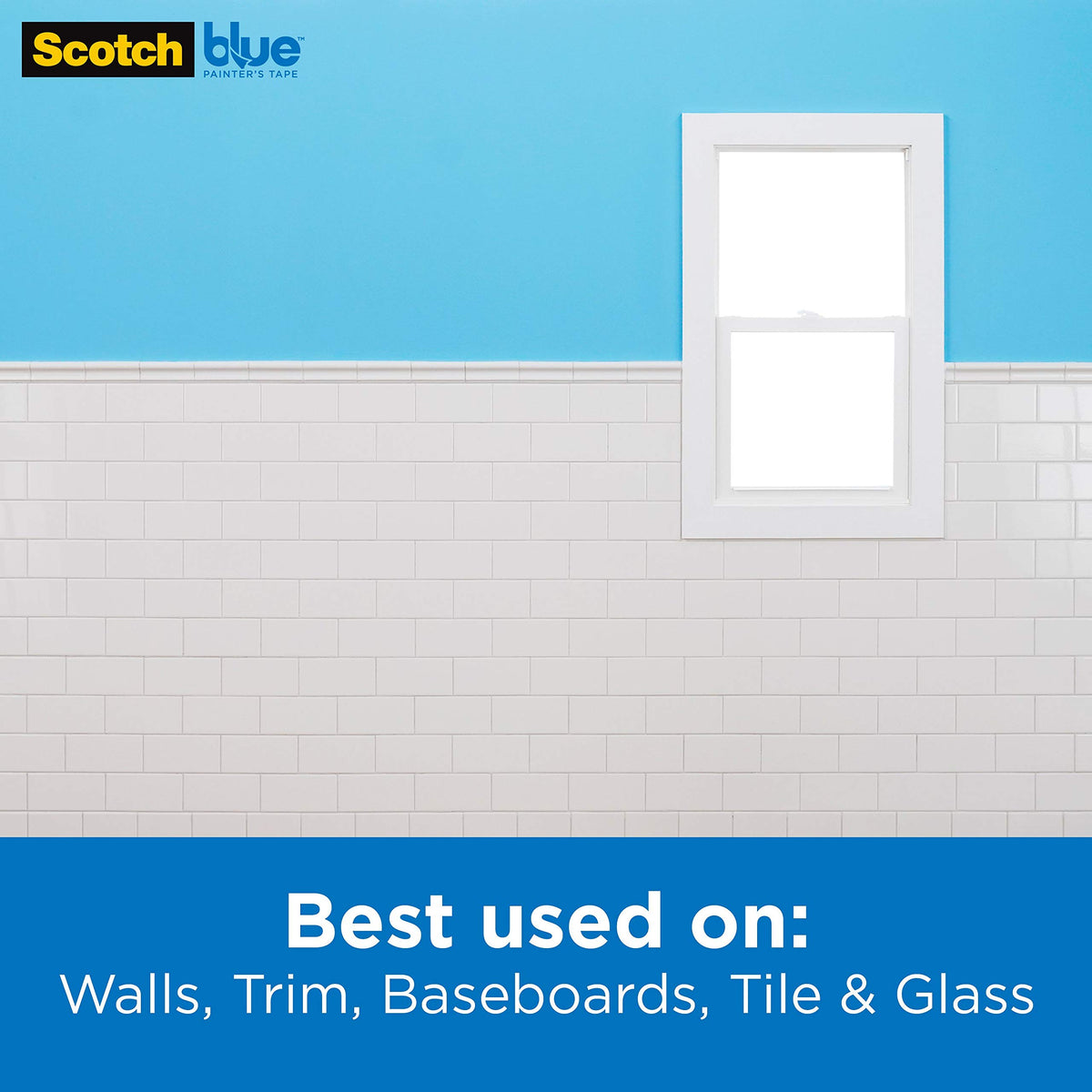 ScotchBlue tape ready for easy removal after painting dries.