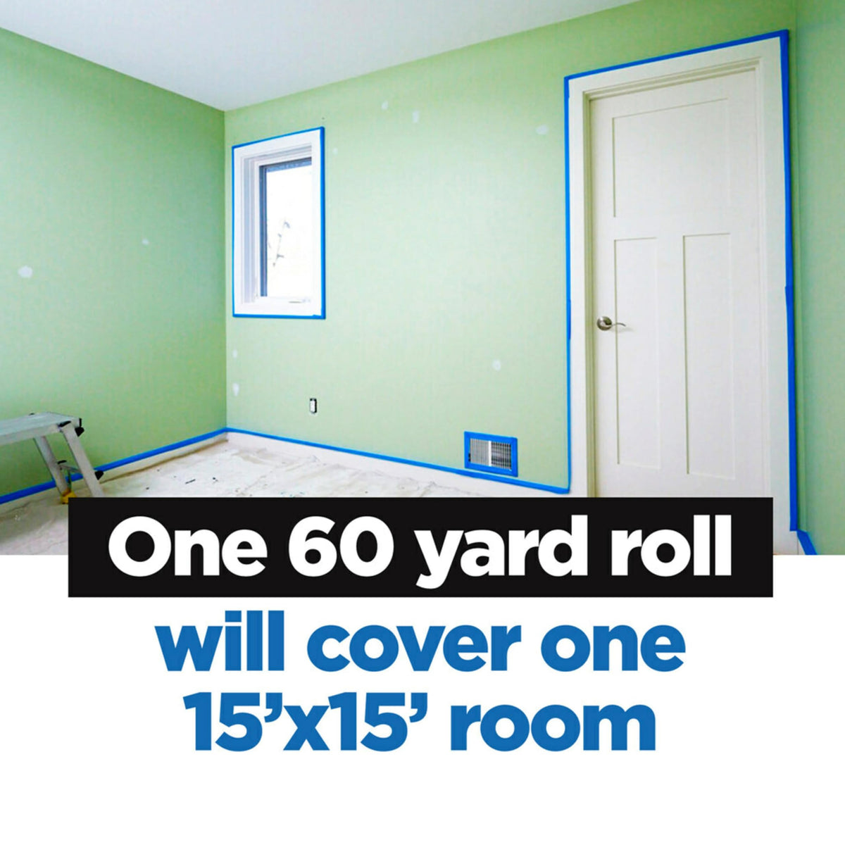 ScotchBlue tape protecting tile and glass during renovation.