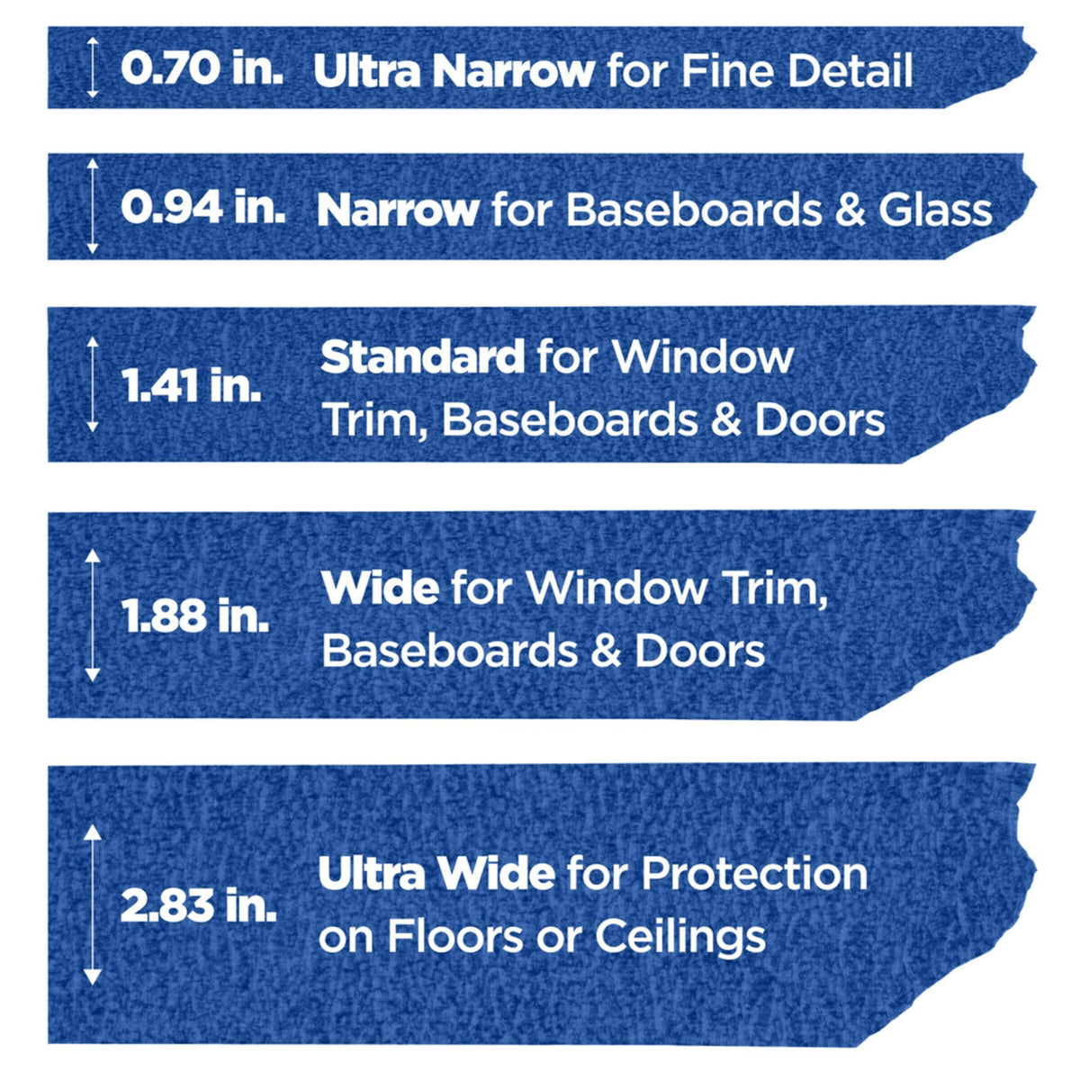 ScotchBlue tape applied to trim and baseboards for sharp edges.