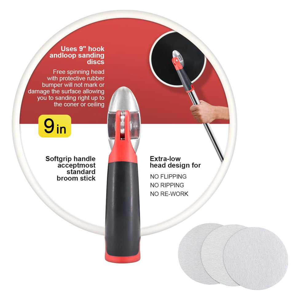 SCOTTCHEN 9-inch round drywall sander head for smooth ceilings