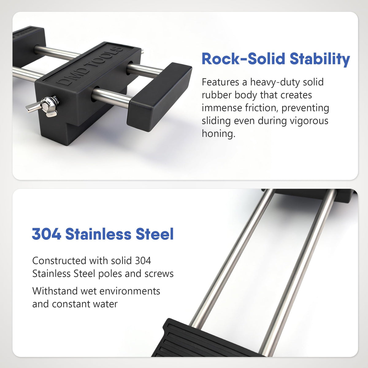 SCOTTCHEN heavy-duty stainless steel structure resists rust for long-lasting sharpening