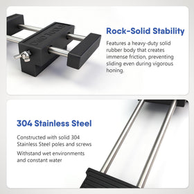 SCOTTCHEN heavy-duty stainless steel structure resists rust for long-lasting sharpening