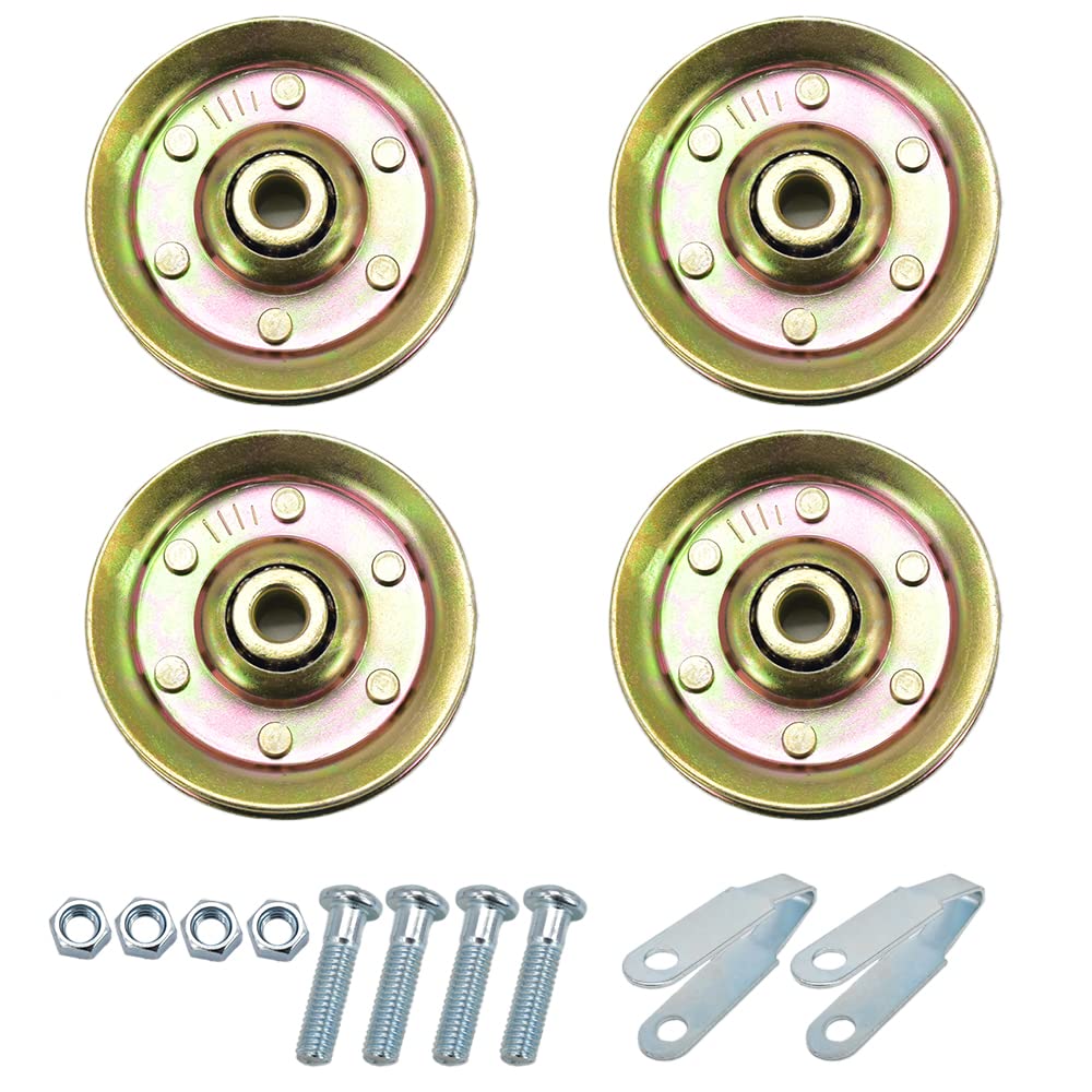 scottchen PRO 3in pulley kit: four pulleys for smoother garage door operation