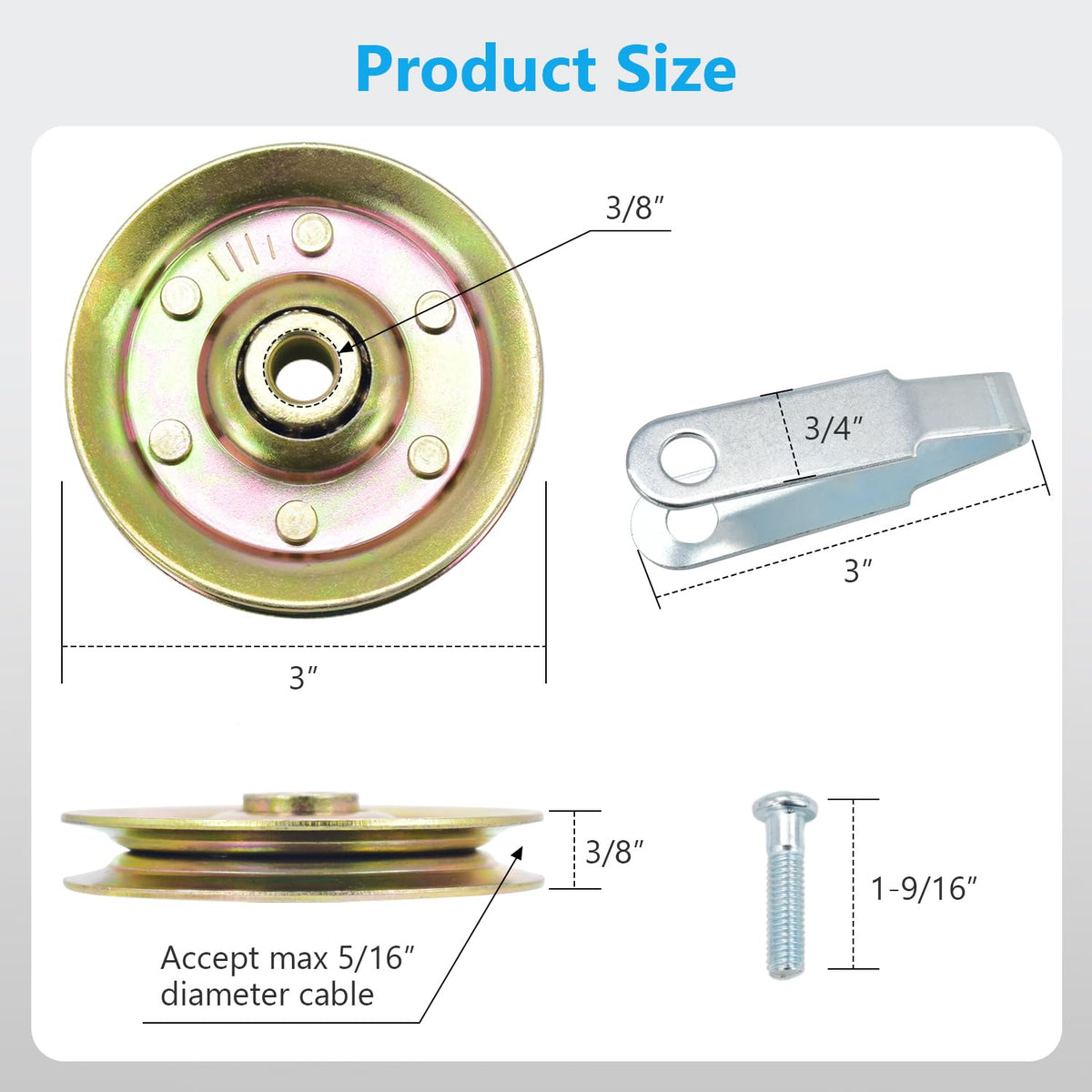 scottchen PRO heavy-duty steel pulleys for durable garage door performance
