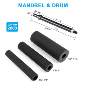 Scottchen PRO rubber sanding drum 3/4 inch for precise contouring
