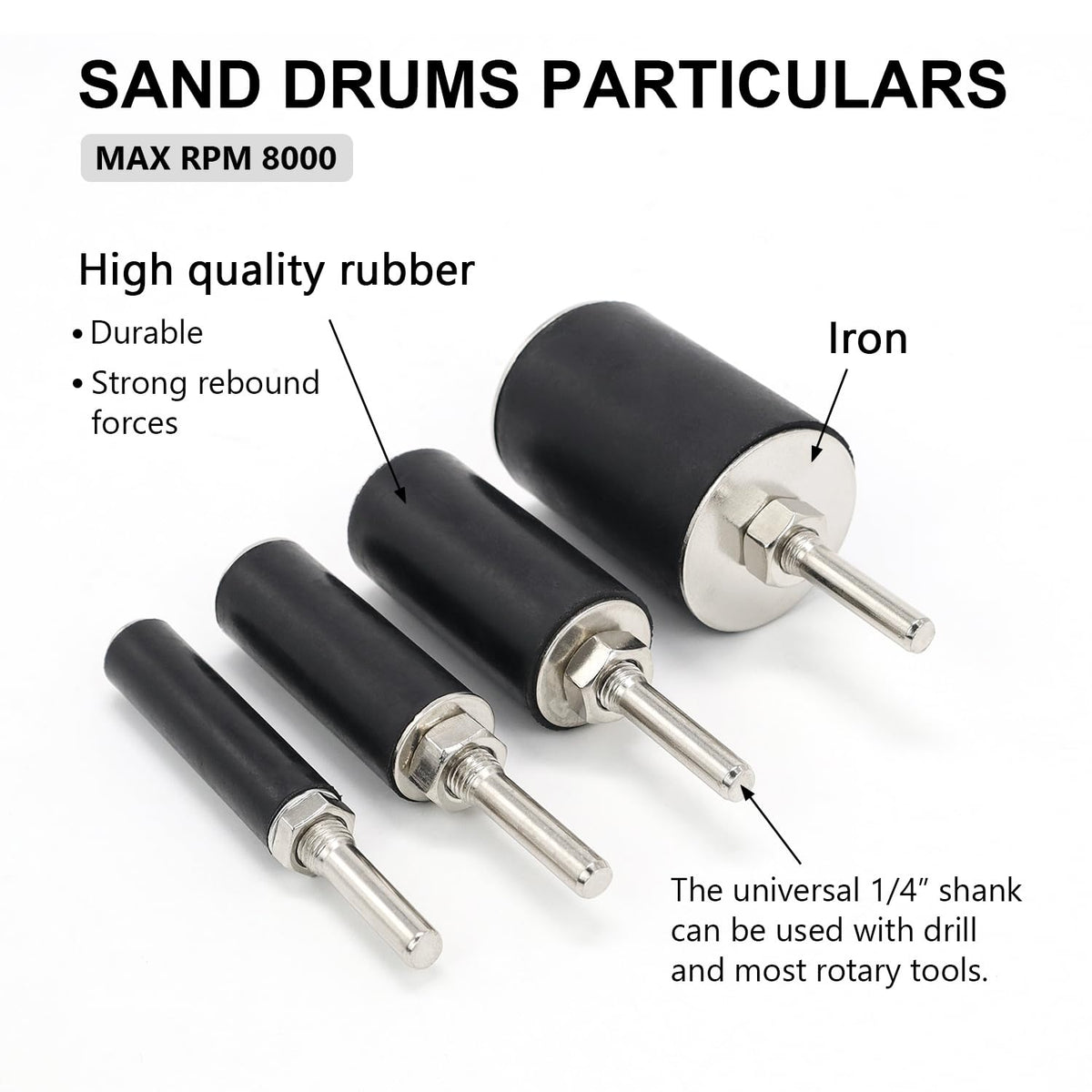 scottchen PRO drum-sander set installs easily without adhesive for quick setup.