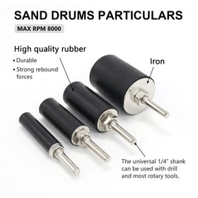 scottchen PRO drum-sander set installs easily without adhesive for quick setup.