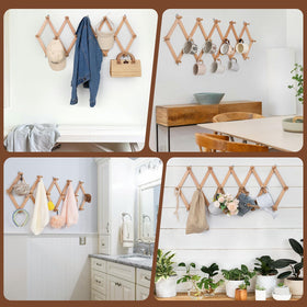 SCUNDA expandable rack saves wall space in tight hallways and apartments.