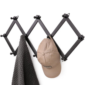 SCUNDA Wall Rack accordion design expands space-saving organization for entryways.