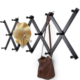 SCUNDA wall rack with accordion design saves space while organizing coats