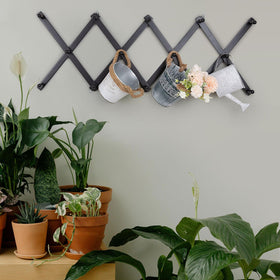 SCUNDA wall rack in rustic black finish suits entryways