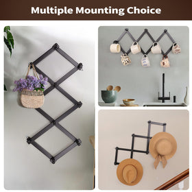 SCUNDA Wall Rack solid wood construction delivers durable rustic charm.