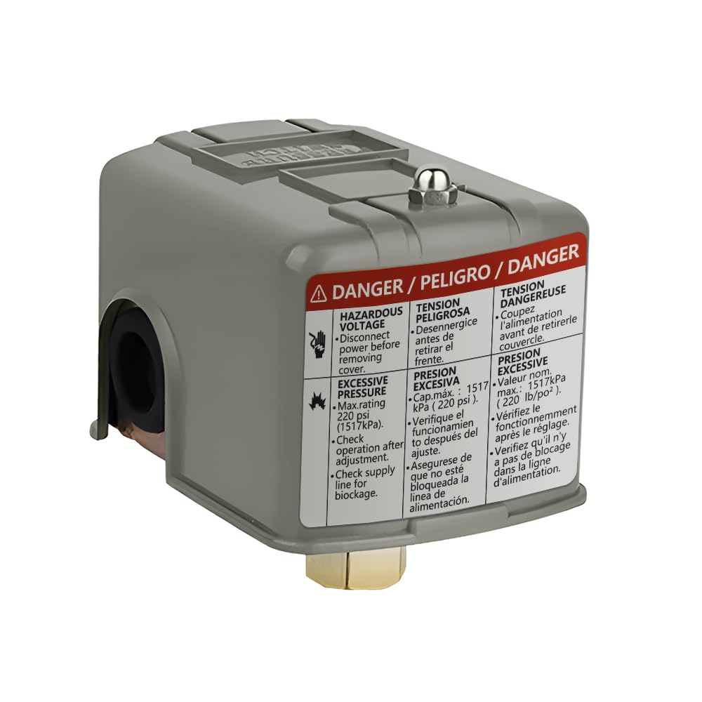 Sdanbom water-pressure-switch 40-60psi front view for automatic on/off control