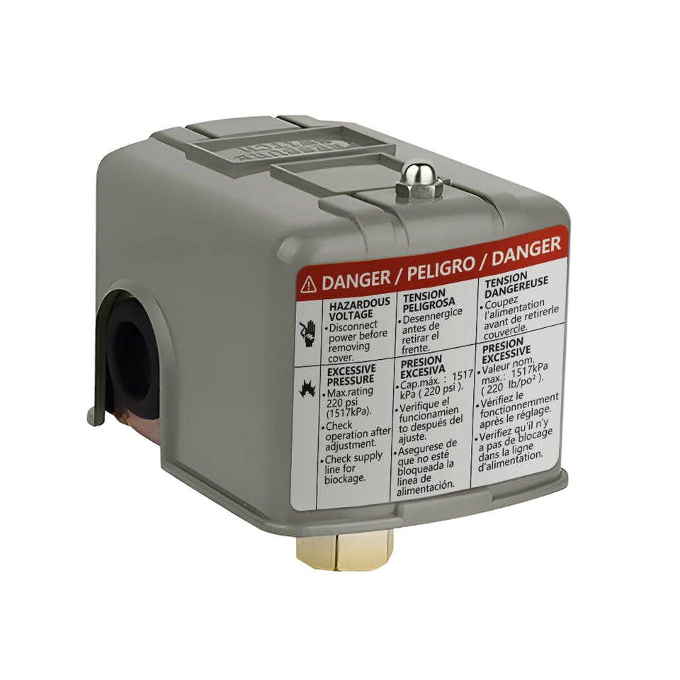 Sdanbom water-pressure-switch 40-60psi front view for automatic on/off control