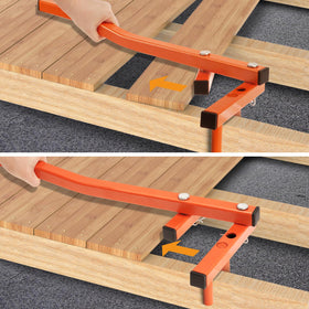 SDSNTE deck board removal tool in use to lift weathered boards efficiently.