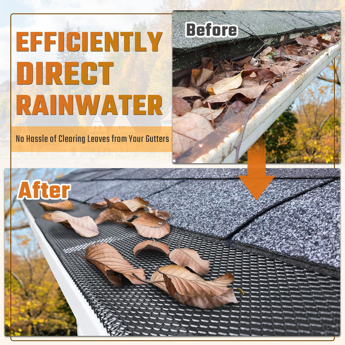 SDSNTE front lip secure-fit demonstrates tight attachment to K-style gutters.