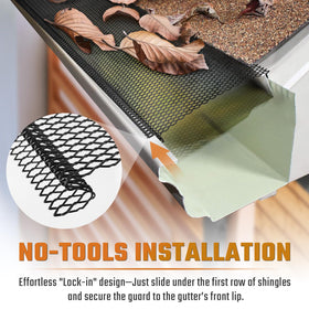 SDSNTE fits 4–6 inch K-style gutters for versatile installation.