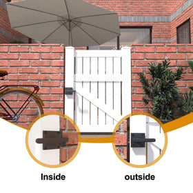 Sdstone aluminum latch with black powder coat close-up highlighting durability.