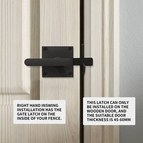 Sdstone latch withstands outdoor conditions, demonstrating rust resistance and longevity.