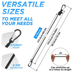 SDTC Tech adjustable length 8 to 75 inches bungee straps for versatile tying