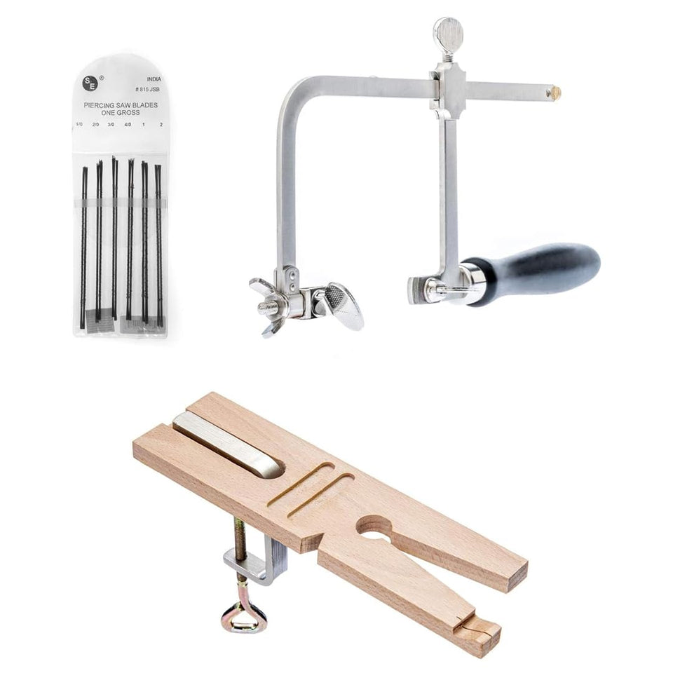 SE 3-in-1 saw frame with tension nut enables precise cuts.