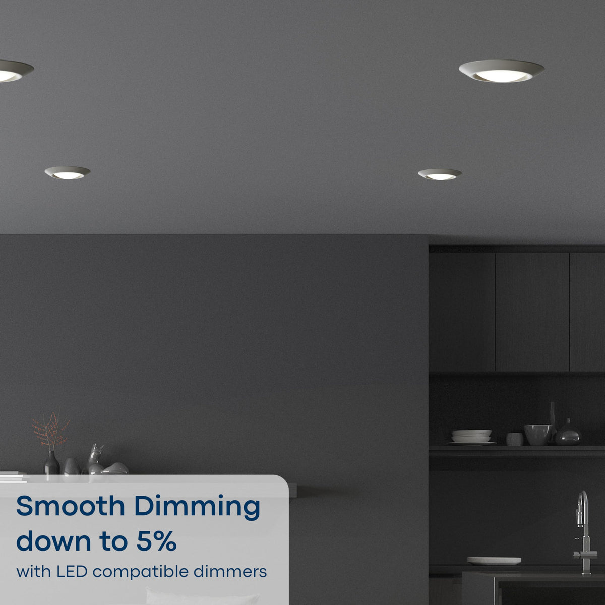 Sea Gull Lighting Traverse Lyte Round 6in energy efficient 13-3W 925lm lighting