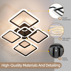 SEABLE matte black base with integrated LEDs for a sleek ceiling profile.