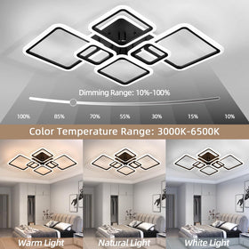 SEABLE remote controlled ceiling light enabling dimming and color temperature adjustments.