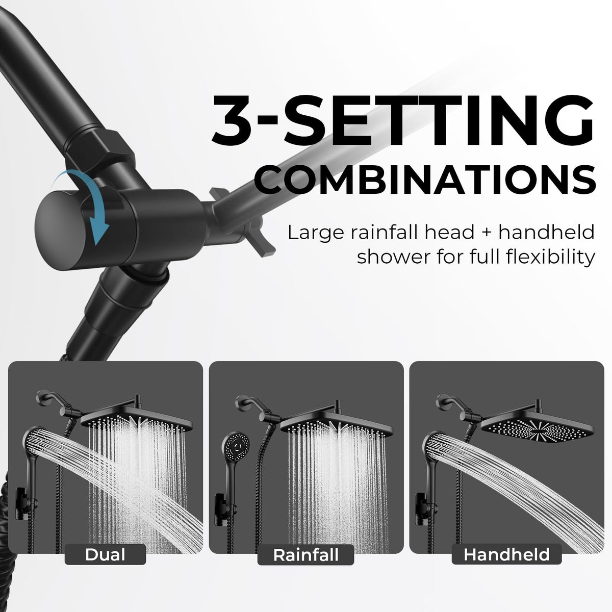 SeaCity black finish showerhead adds modern bathroom style