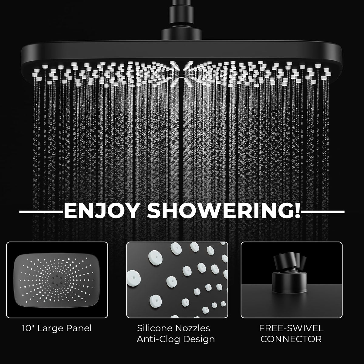 SeaCity dual shower head system with fixed rain head and handheld